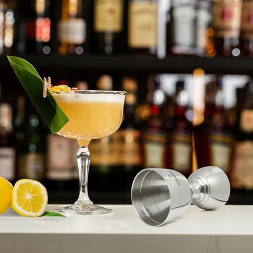 Jigger For Bartending, 2 PCS Double Shot Measuring Cup Premium 304