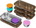 2 Compartment Grab and Go Snack Containers Reusable,Stainless Steel