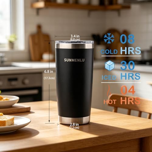 Coffee Mug Cup 20 oz Insulated Travel Tumbler with Lid And Straw