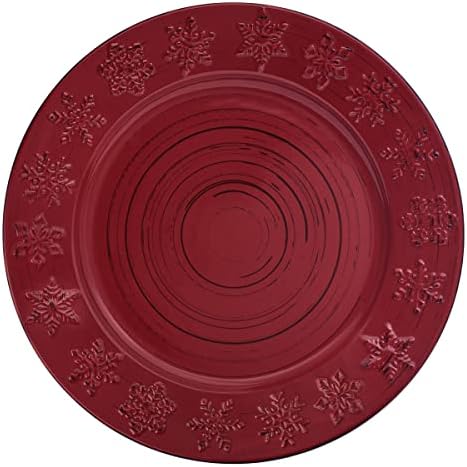 Pfaltzgraff Trellis Snowflakes 12 Piece Dinnerware Set, Service For 4