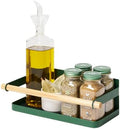 YAMAZAKI Home Magnetic Spice Storage Rack, Steel and Wood