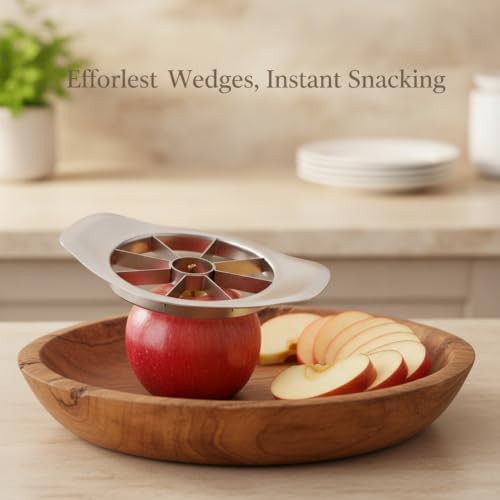 Apple Slicer Corer, Stainless Steel Fruit Divider for Uniform Wedges