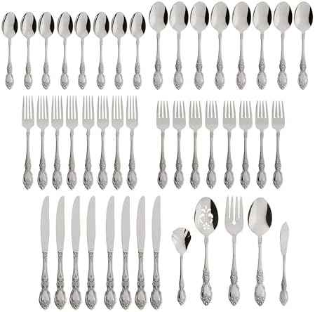 Oneida Wordsworth 45-Piece 18/0 Silverware Set for 8, Flatware