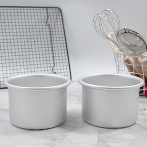 Aluminum smash cake 4×3 inch round Cake Pan Set of 2,anodized