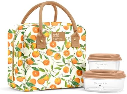 Fit & Fresh Bloomington Lunch Bag for Women - Insulated Large Lunch