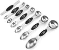 INKULTURE Magnetic Measuring Spoons Set of 7, Dual-Sided Stainless