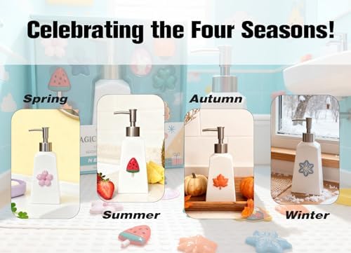Seasonal Soap Dispenser with 11 Interchangeable Magnets - Seasonal