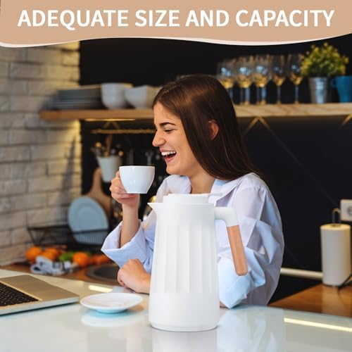 Ziliny 2 Pcs 34 oz Thermal Coffee Carafe for Keeping Hot/Cold Double