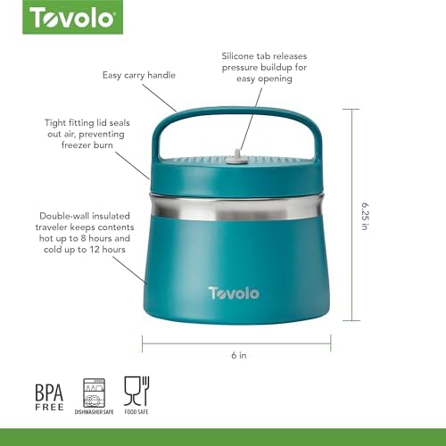 Tovolo Insulated Food Container for Hot and Cold Food 1 Quart