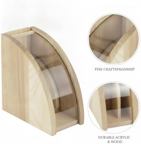 Clear Acrylic Coffee Filter Holder, Vertical Paper Storage Dispenser
