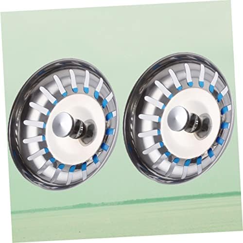 Stainless Steel Sink Strainer Cover 2pcs Reusable Filter for Drains