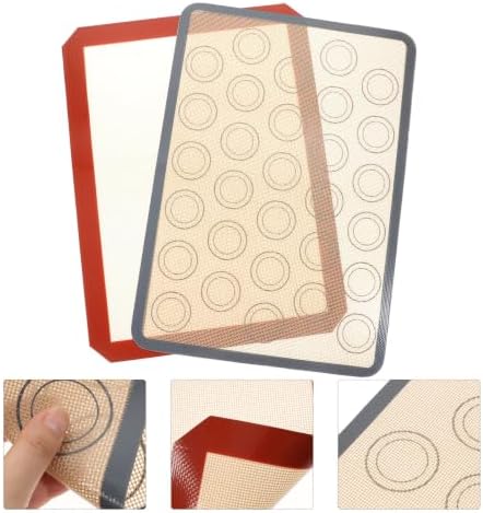 Silicone Baking Mat Pastry Dough Liner Nonstick with Glass Fiber, 2pcs