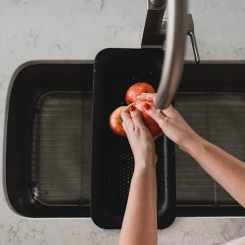 Collapsible Multi-purpose Colander - Over the sink strainer basket