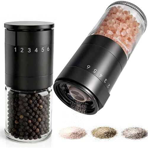 Manual Salt and Pepper Grinder Set, 3.5 oz