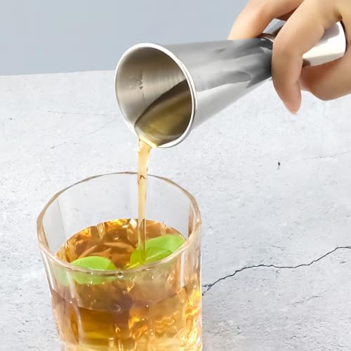 2-Piece Dual-Sided Bartending Jigger Set - 1oz & 2oz Measured