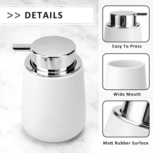 Soap Foaming Dispenser Ceramic with Easy-to-Press Pump Hand Foam
