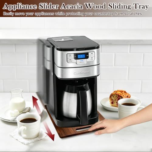 Acacia Wood Appliance Slider, Medium 14"W x 13"D