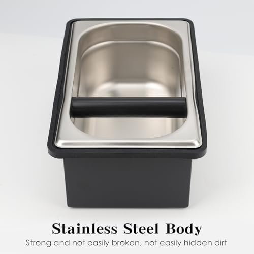 Espresso Knock Box, Stainless Steel Coffee Bag Container, With Steel