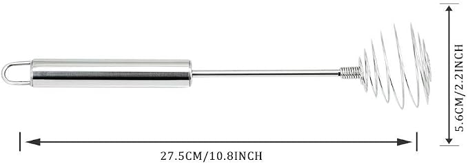 Whisk, Stainless Steel Spring Whisk, Balloon Whisk Egg Beater - Image 3