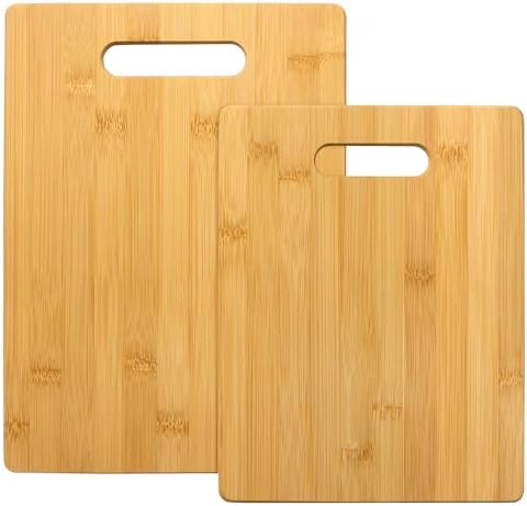 Totally Bamboo Cutting Board Set, 2 Reversible Cutting Boards for