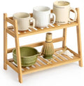 ANBOXIT Bamboo Matcha Station Organizer, 2 Tier