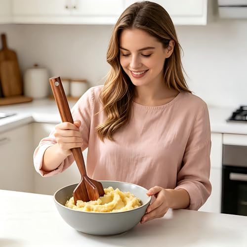 Wooden Food Chopper and Ground Meat Masher,Chicken Shredder,Potato