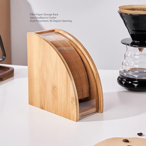 Haofy Coffee Filter Holder Fan Shaped Filter Paper Storage Stand Slide