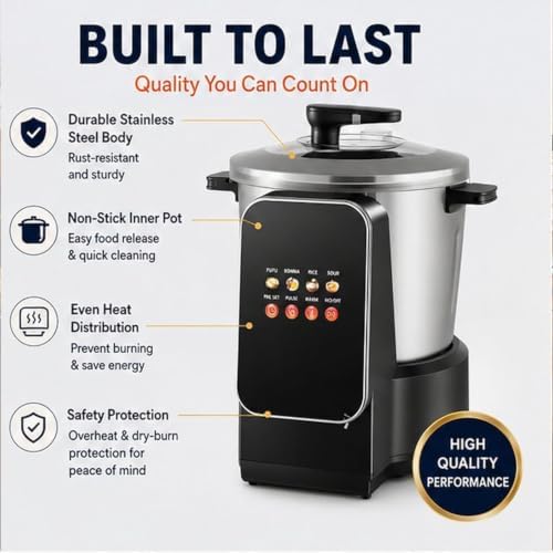 Automatic African Food Processor, 6L, 900W