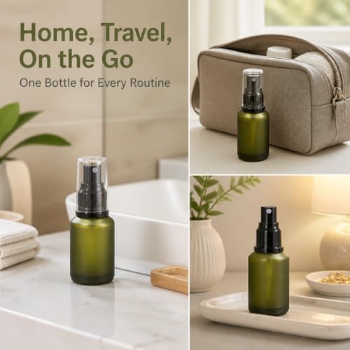 Glass Fine Mist Spray Bottles, 4 Pack, 1oz