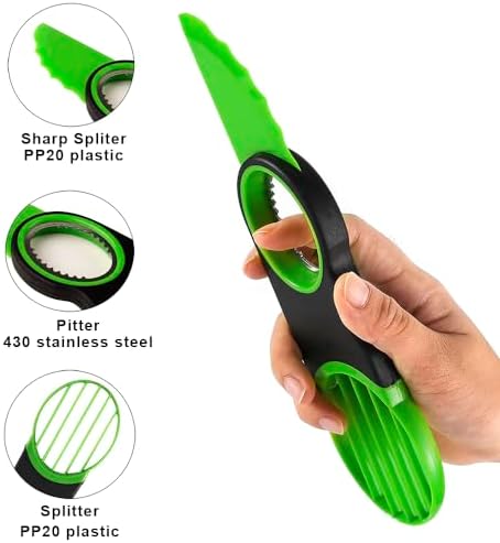 Stainless Steel Avocado Slicer, Corer and Paring Knife