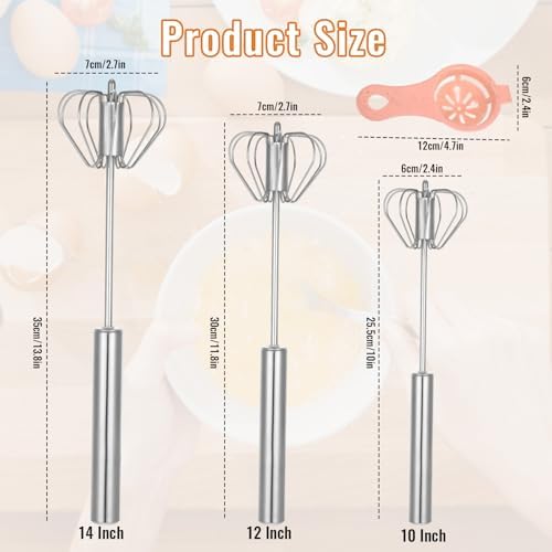 Semi Automatic Whisk, Stainless Steel Whisk, Egg Beater, Hand Push