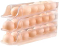 Egg Holder for Fridge Egg Organizer for Fridge 2 Tiers Egg Tray