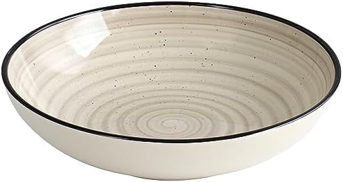 Elama Gia 24 Piece Stoneware Dinnerware Set (Cream)