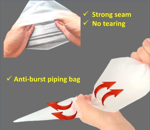24 Inch Extra Large Piping Bags,100 Pack Disposable Pastry Bags,Thick