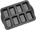 Beasea Mini Loaf Pan 8 Cavity, Nonstick Bakeware Square Bread Pan
