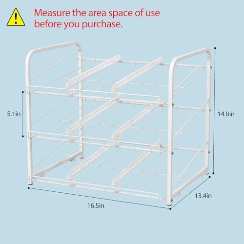 BTY 3-Tier Can Organizer, 2 Pack, White