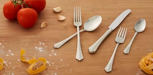Oneida Julliard Flatware, Set of 4, 18/10 Stainless Steel, Silver