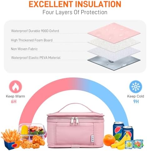 NOL Small Lunch Bag Mini Lunch Box Insulated Lunch Bag for Men/Women