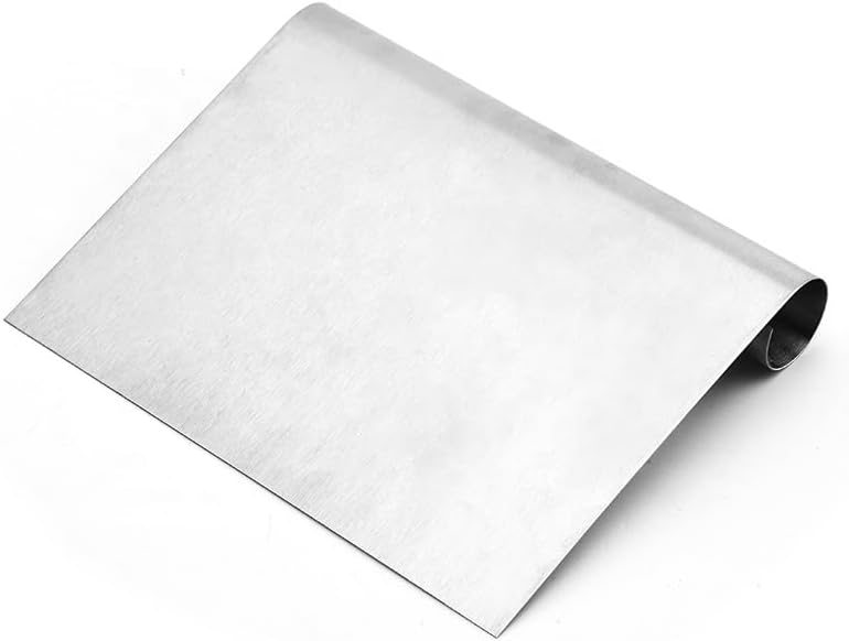 Stainless Steel Dough Scraper, Multi-Purpose Pastry Bench Tool with