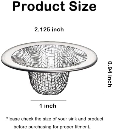 20Pcs Small Drain Mesh Basket, 2.125'' Bathroom Sink Drain Strainer