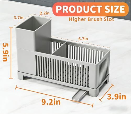 Kitchen Sink Organizer Caddy, Grey