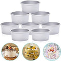 4 Inch Aluminum Round Cake Pans, 8 Pieces