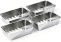 4-Pack 8.7x5.9 Stainless Steel Loaf Pan Fits 9x5 Parchment Paper