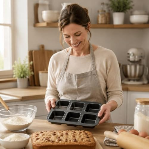 Brownie Pan with Dividers, All Edges Square Cupcake Brownie Pans, Non