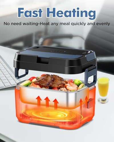 Hugmazing 1.2L Cordless Electric Lunch Box with SS Container
