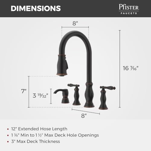 Pfister Hanover Kitchen Faucet, Tuscan Bronze, F5314HNY