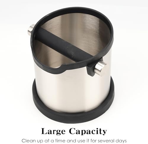 Coffee Tapping Box, Stainless Steel Espresso Floor Container, Waste