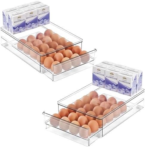 vacane 24 Capacity Egg Holder for Refrigerator, Egg Drawer for Fridge
