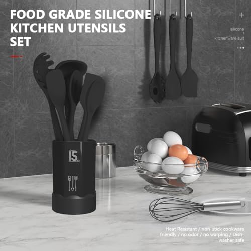 AOTHOD Silicone Cooking Utensil Set, BPA Free
