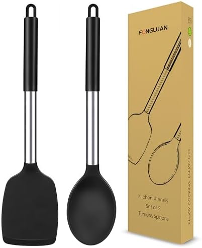 Kitchen Utensils Set of 2, Silicone Cooking Utensils, Turner/Spatula